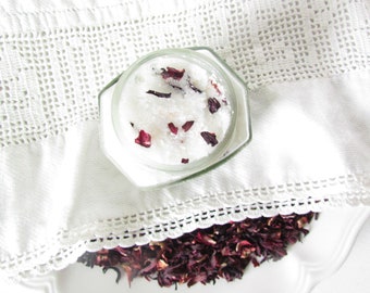 Sheep Milk Sugar Scrub - Soothing Rose Hibiscus