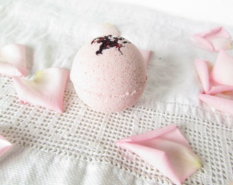 Sheep Milk Bath Fizzie - Soothing Rose Hibiscus
