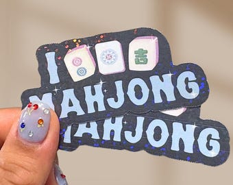 Sticker Ik hou van Mahjong