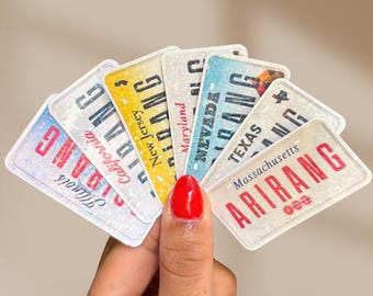 BTS Arirang Tour Stickers (Freebies) - License Plates