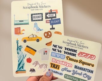 Plakboekstickers New York