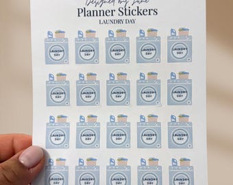 Stickervel planner - Laundry Day (25 afzonderlijke stickers)