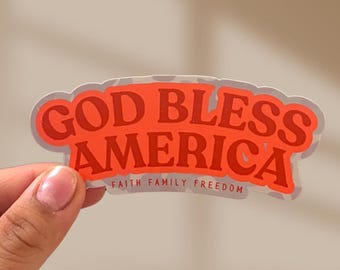 Sticker God Bless America - camo