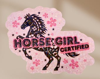 Sticker meisje gecertificeerd paard: nieuw maanjaar 2026