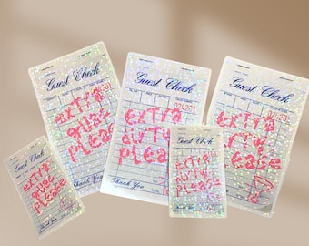 Extra extra gastencheque: vinylsticker