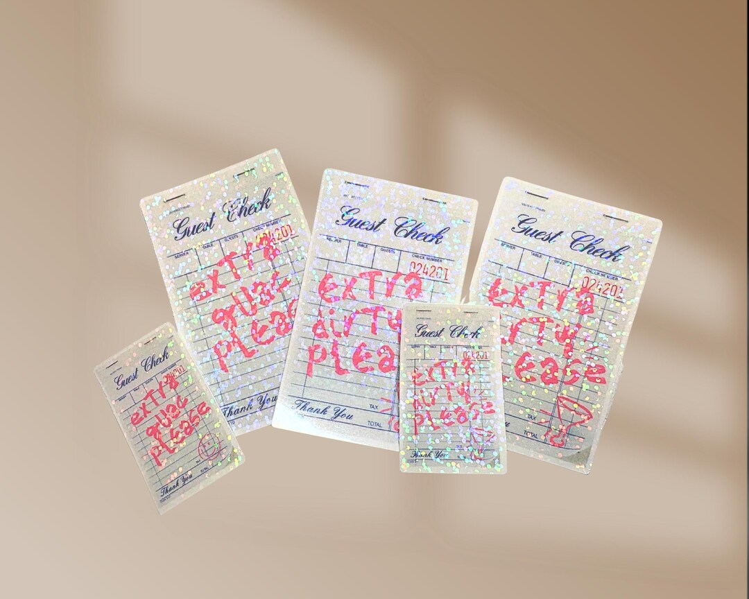 Extra Extra Guest Check - Vinyl Sticker - Etsy