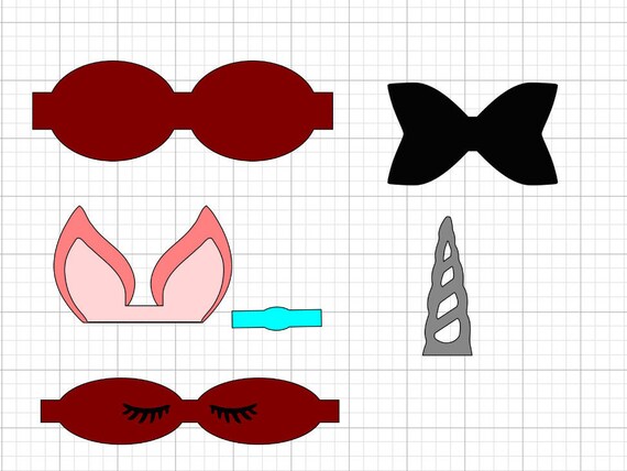Faux leather fabric Unicorn Bow File SVG PNG Making | Etsy