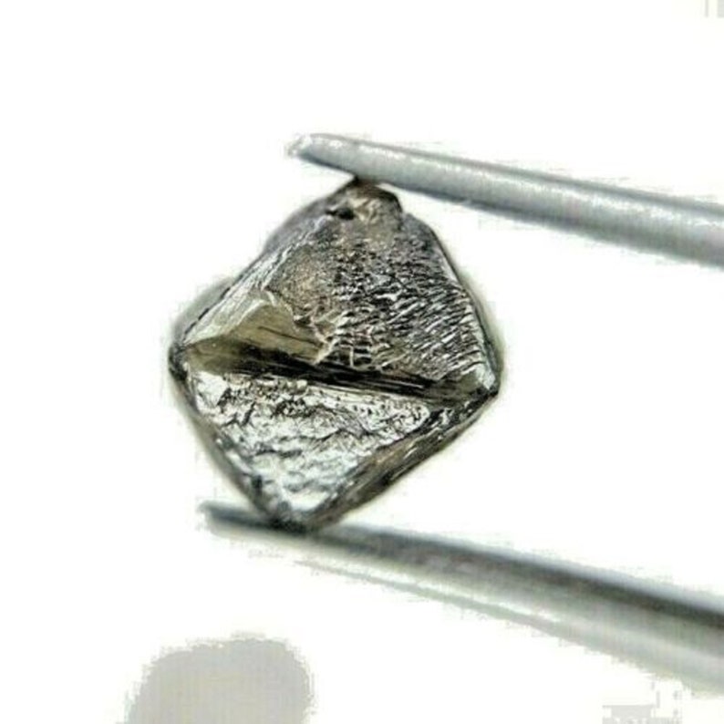 Natural Diamond Rough Diamond 2.92TCW 8.3 x 7.9 x 6.5 MM Rustic Diamond Gray Diamond Brown Diamond Raw Diamond Octahedron Diamond Uncut Diam