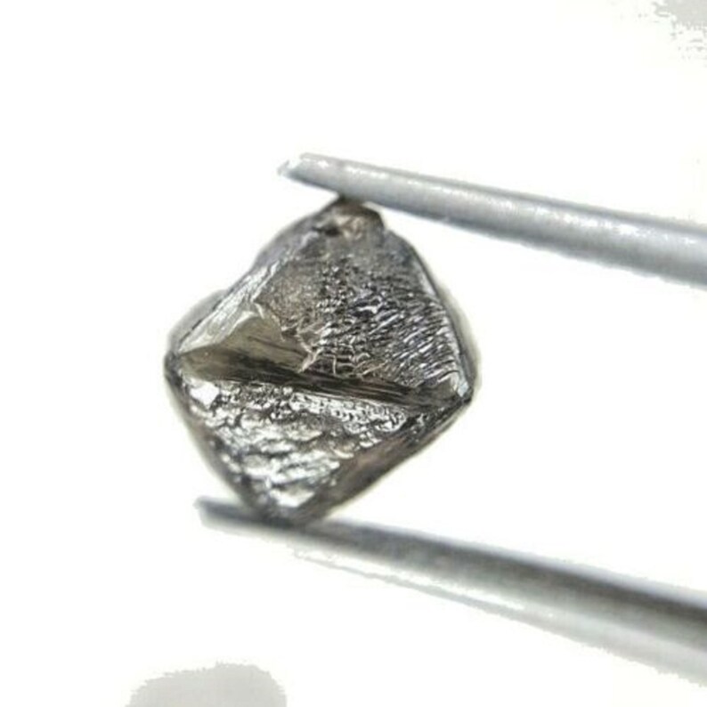 Natural Diamond Rough Diamond 2.92TCW 8.3 x 7.9 x 6.5 MM Rustic Diamond Gray Diamond Brown Diamond Raw Diamond Octahedron Diamond Uncut Diam