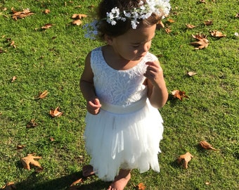 Harlow Lace & Tulle Flower Girl Dress