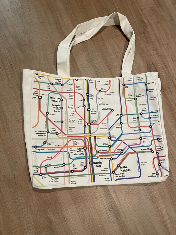 Large Broadway Musical History Tote Bag Etsy UK