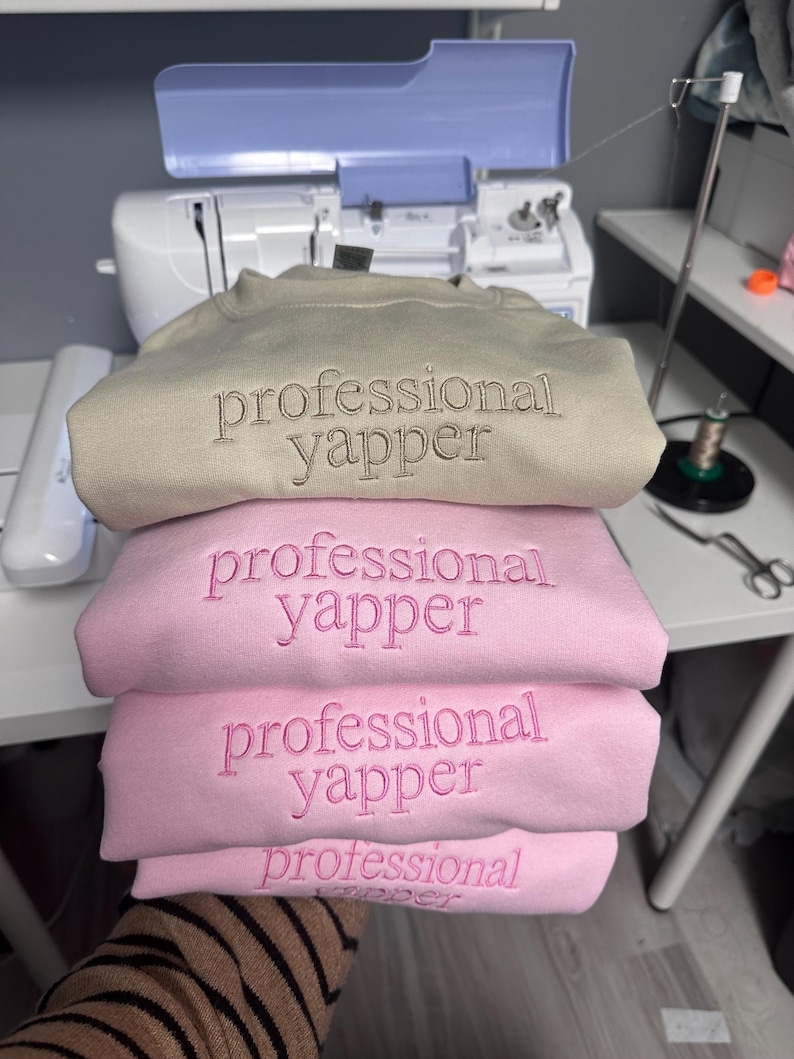 Professional Yapper Embroidered Sweatshirt - Etsy
