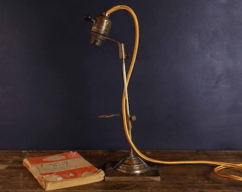 Antique Steam Punk Lamp, Antique Industrial Lamp, Antique Scratch Built Lamp, Antique Table Lamp, Antique Folk Art, Antique French Light