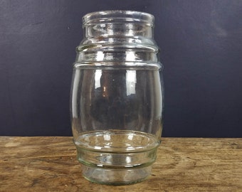 Large Glass Jar, Antique French Glass Cannister, Grocery Store Container Centrepiece, Canning Pickling From France, Dog Treat Jar,Cookie Jar