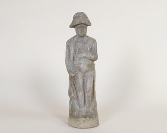 Statue en pierre fabriquée à la main d'art populaire Napoléon des années 1930