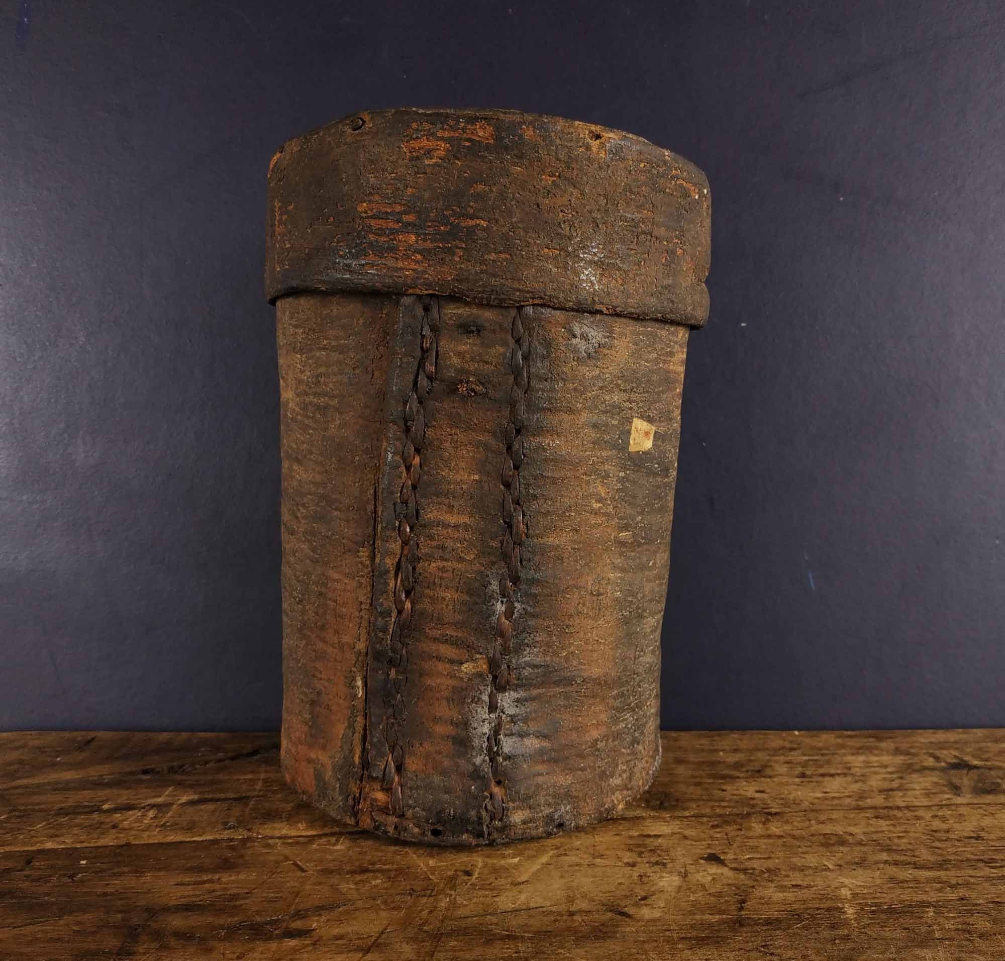 18Ème Siècle Bentwood Tine Box, Conteneur Bentwood Antique, Primitive Treen Container, Antique Scand