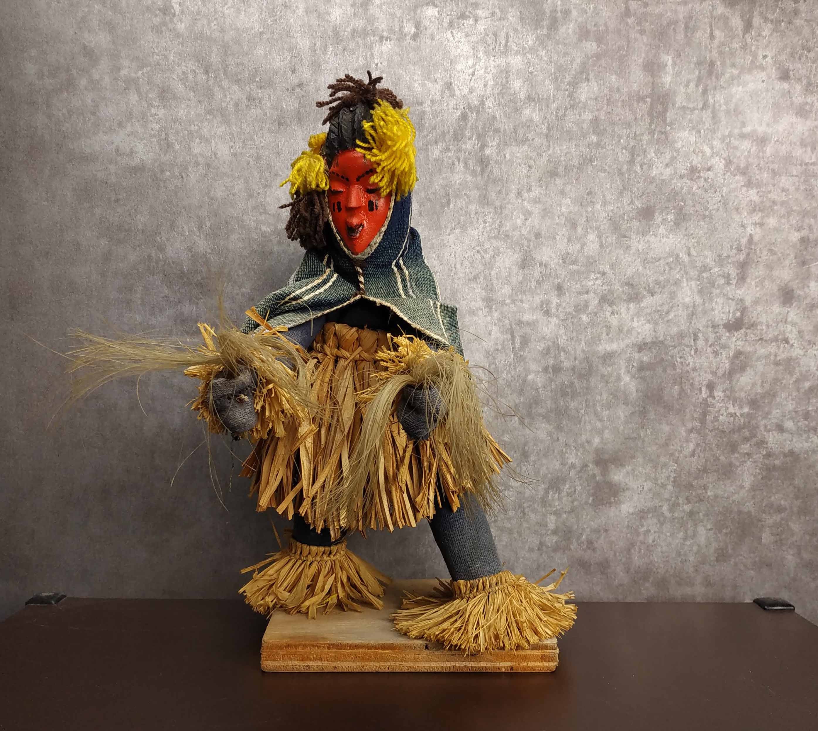 ヴィンテージアフリカ部族アート人形、ダン族の木製ダンス人形