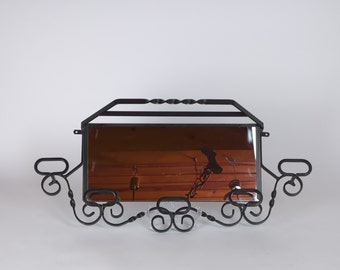 Porte Manteau Ancien En Bois Avec Miroir - almoire