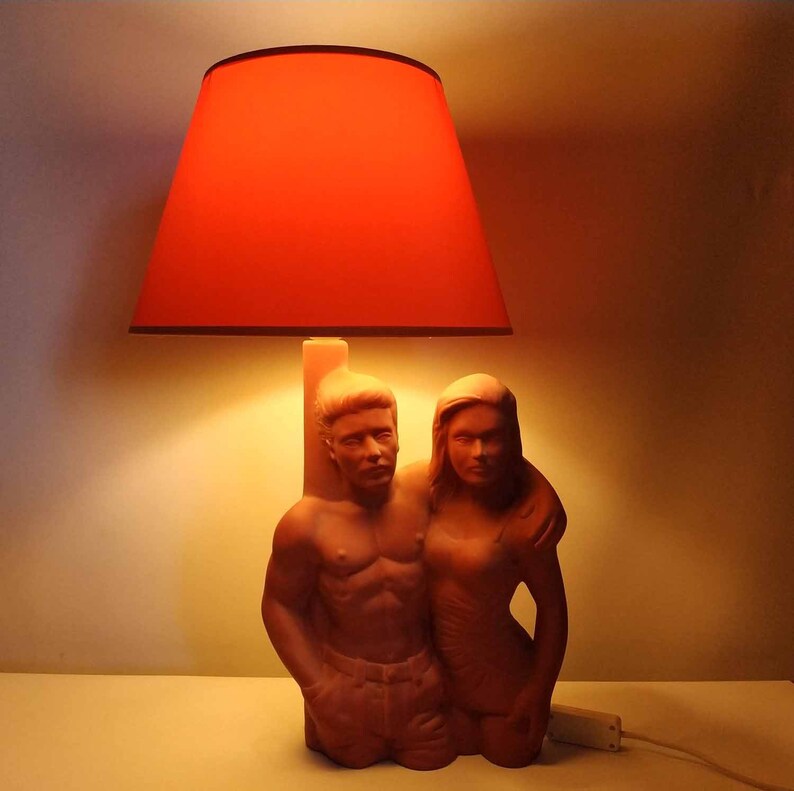 Vintage Lamp Shade,1980 Lamp Large Vintage Table Lamp Bedroom Lamp Vintage Ceramic Lamp Vintage Lighting Vintage Home Decor 1980s Lamp