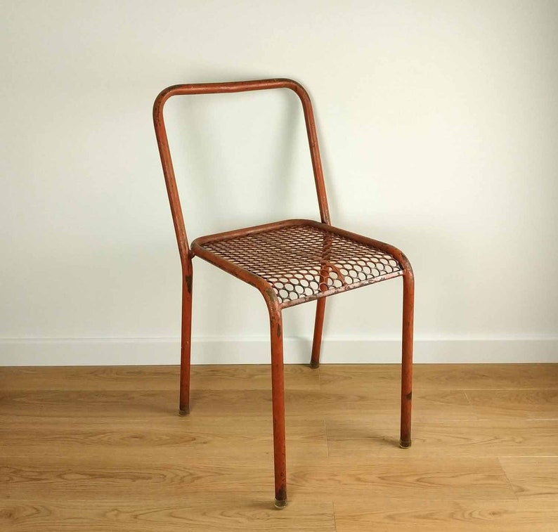 French Mid Century Patio Chair Rene Malaval 1950s Chair Etsy