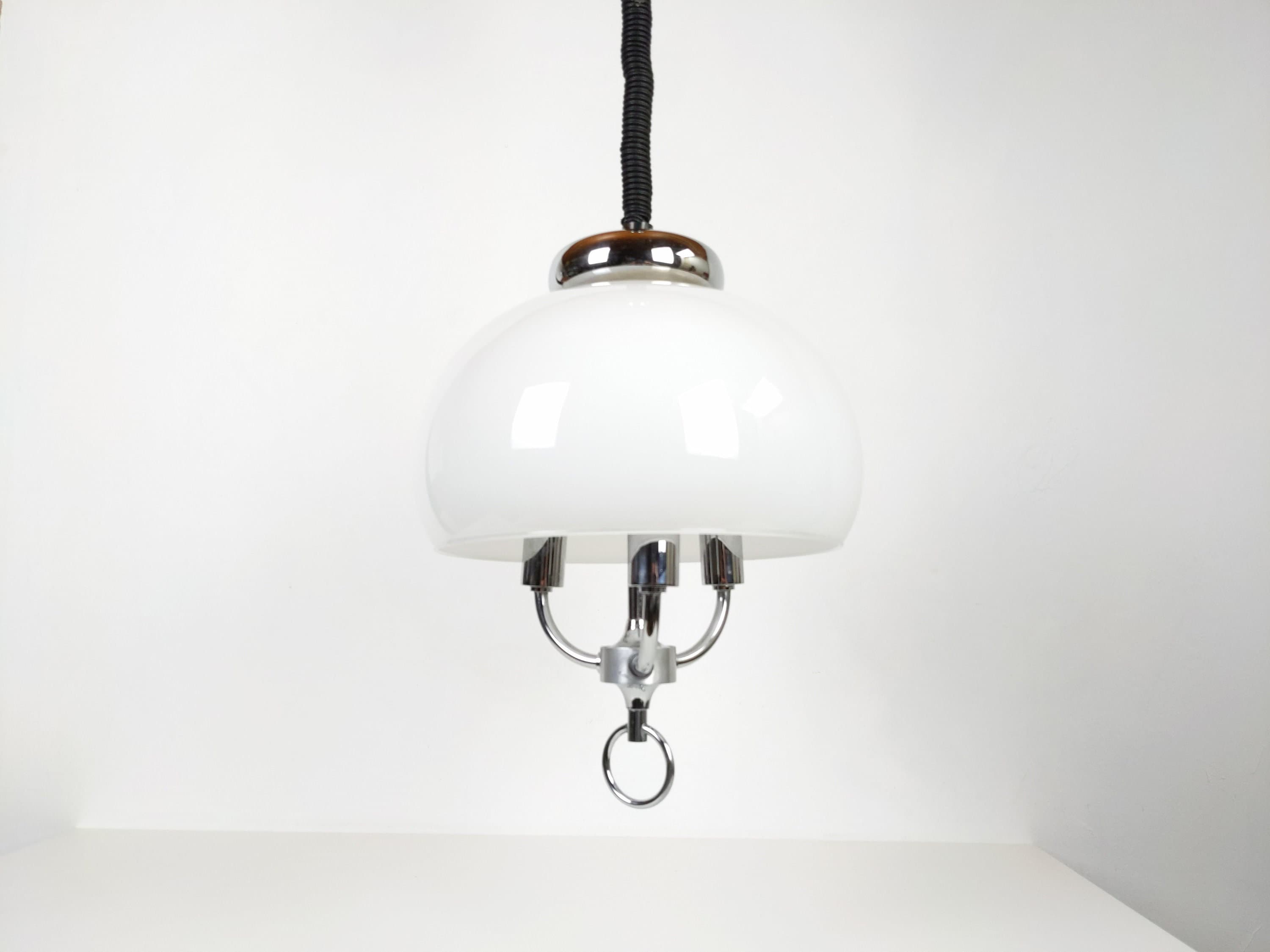 独70年代 Sölken-Leuchten ヴィンテージ・3灯ペンダントランプ 独70