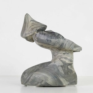 French Statue, Signed French Sculpture by Willy Pinna, French Ceramic Sculpture, Composite Marble Decorative Statue