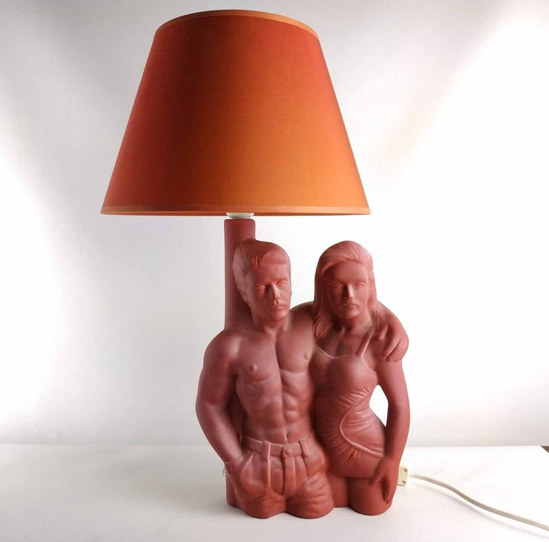 Vintage Lamp Shade,1980 Lamp Large Vintage Table Lamp Bedroom Lamp Vintage Ceramic Lamp Vintage Lighting Vintage Home Decor 1980s Lamp