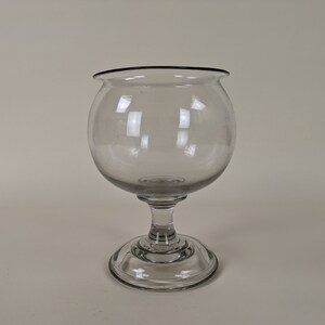 Antique French Glass Apothecary Leech Bowl, Antique Hand Blown Glass image 5