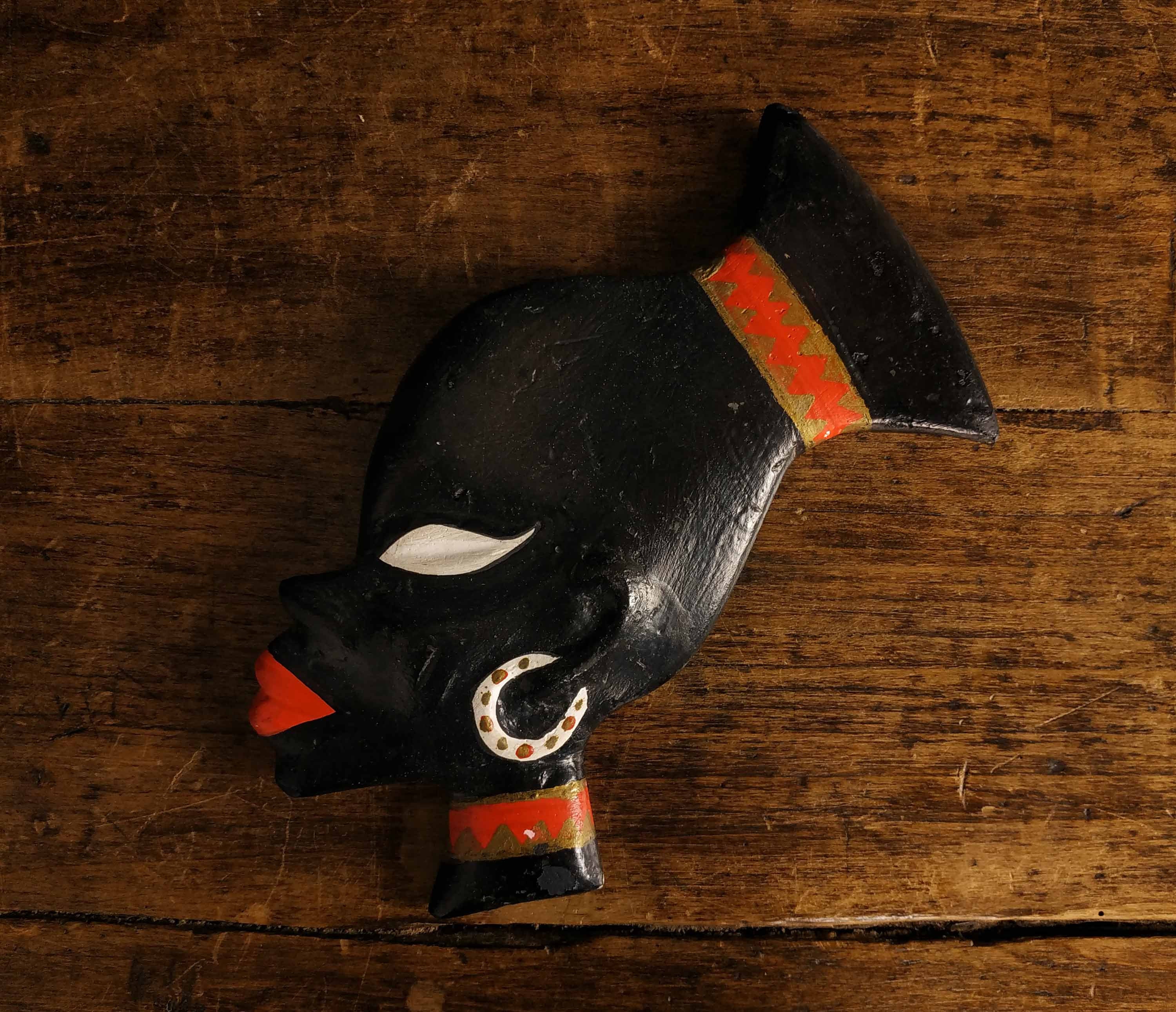 Mid Century Chalkware Wall Hanging African Woman Bust, Vintage Menesini Style Pottery Black Lady Hea