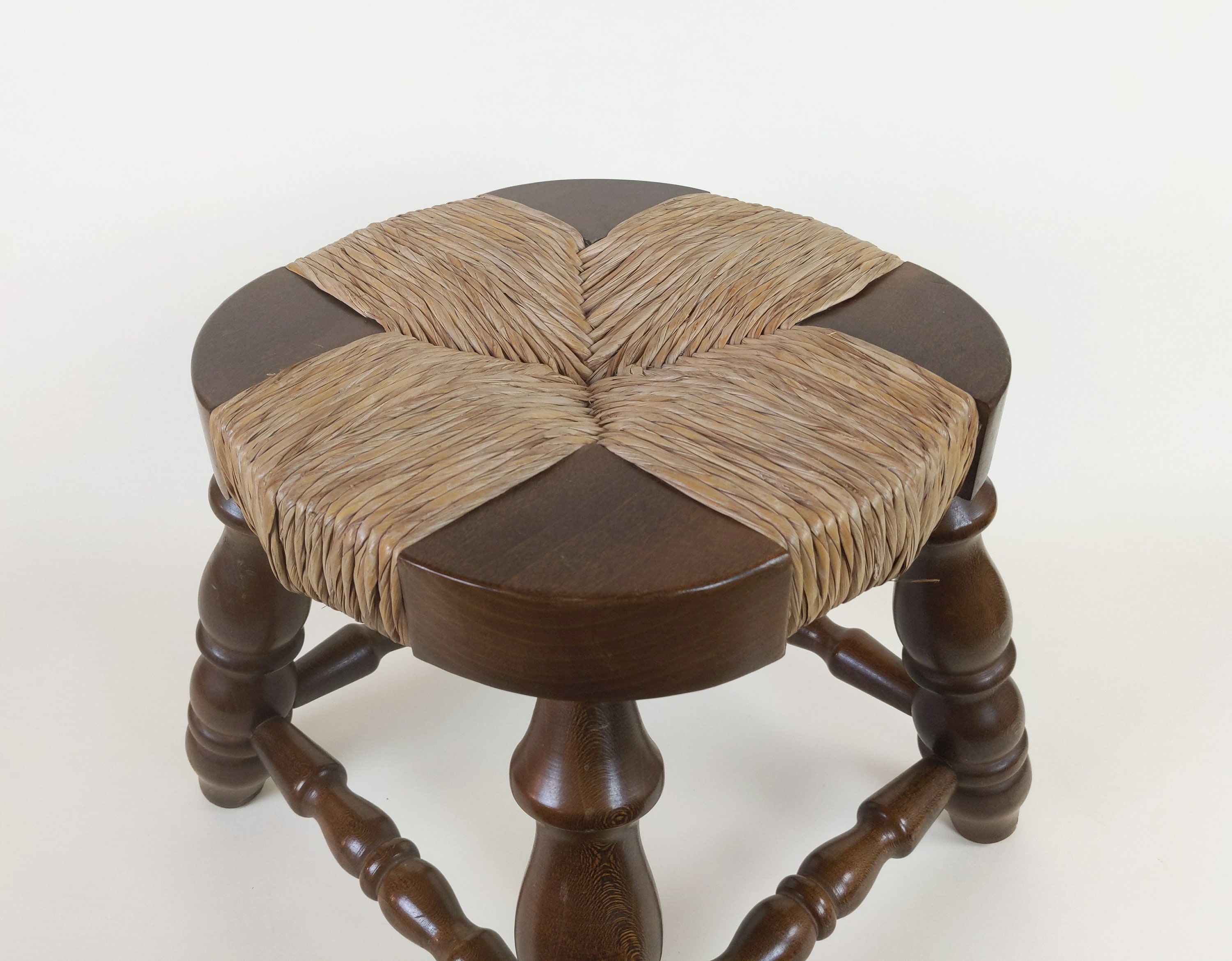 送料無料の商品 Vintage and Wood Oak Brutalist French 1960s Century Mid スツール