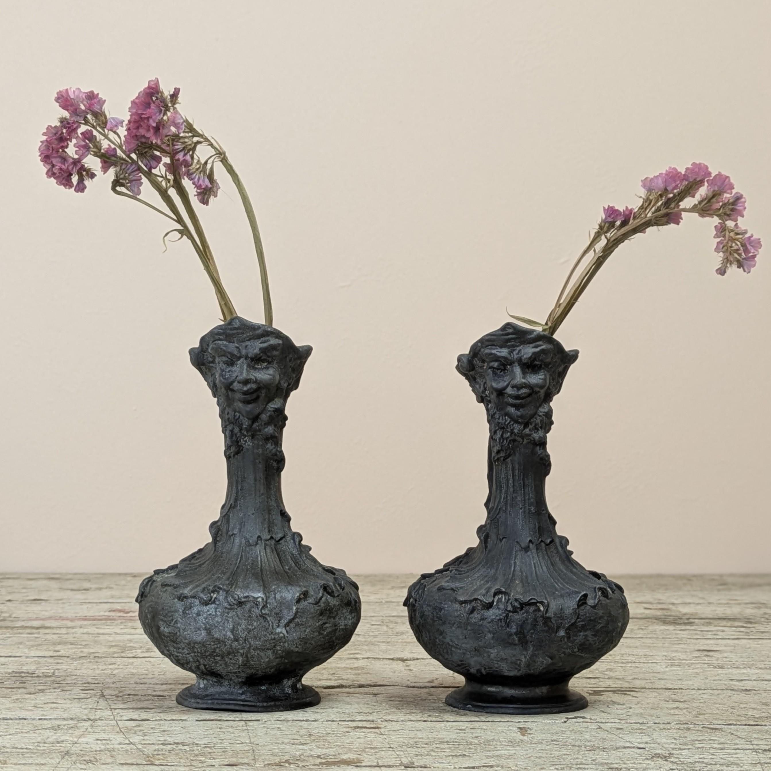 アンティーク シルヴァン・キンズブルガー アールヌーボー 花瓶 ペア