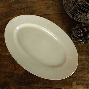 Antique French Ironstone Dish, Large Rustic Sarreguemines Pottery Kitchenware, Primitive Ceramic Table Centerpiece, Country Kitchen Decor