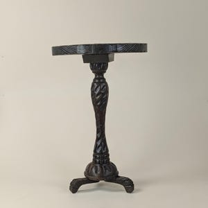 Vintage Mid Century 1950s Spanish Brutalist Wooden Sofa End Side Table