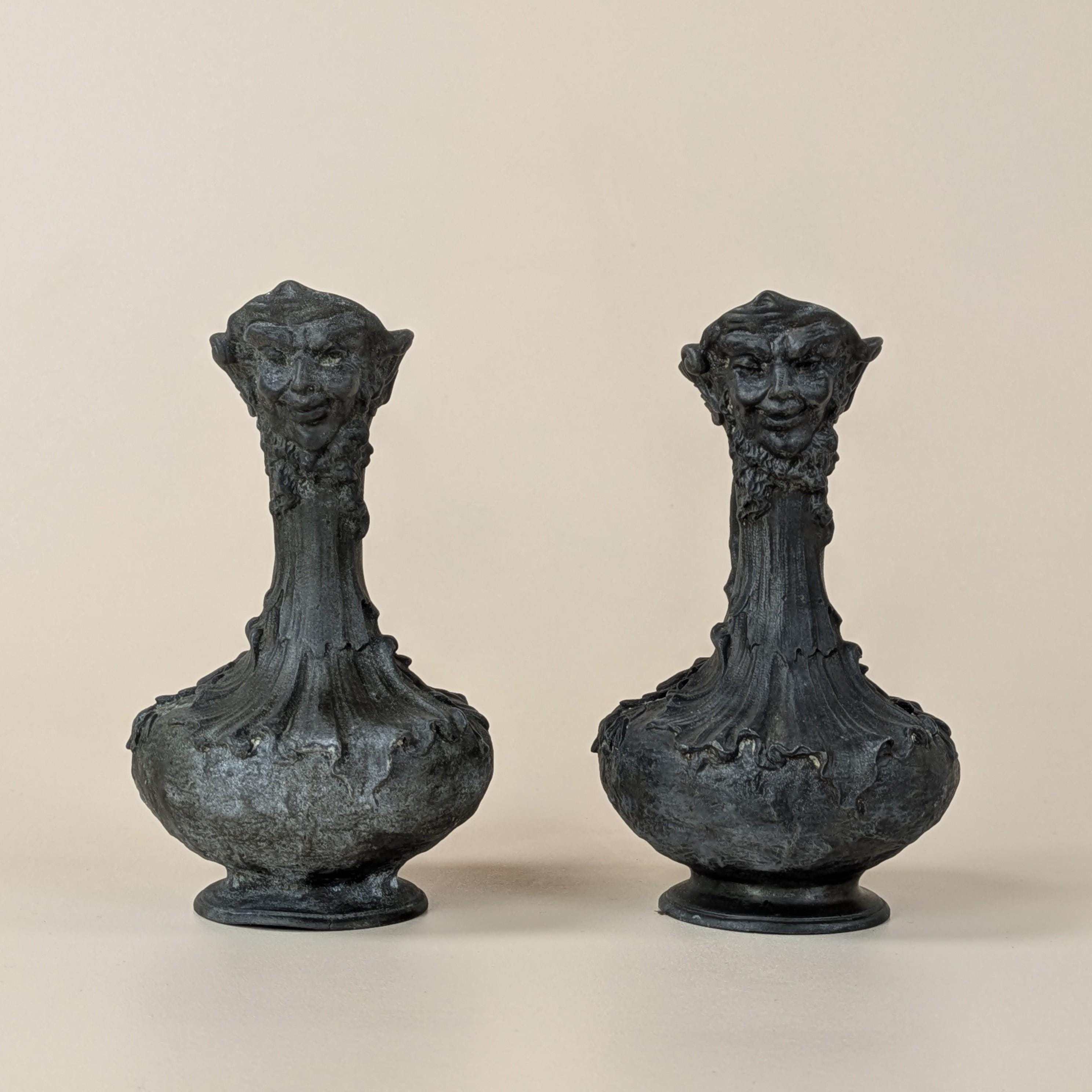 アンティーク シルヴァン・キンズブルガー アールヌーボー 花瓶 ペア