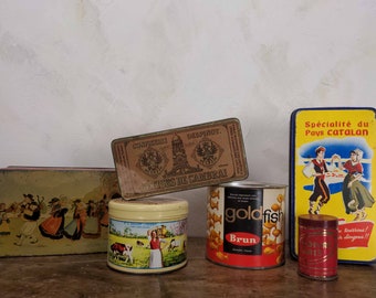 ビンテージ　缶　紙箱　アメリカ　フランス　イギリス 即決 送料込み ビンテージ 缶 紙箱 アメリカ フランス イギリス
