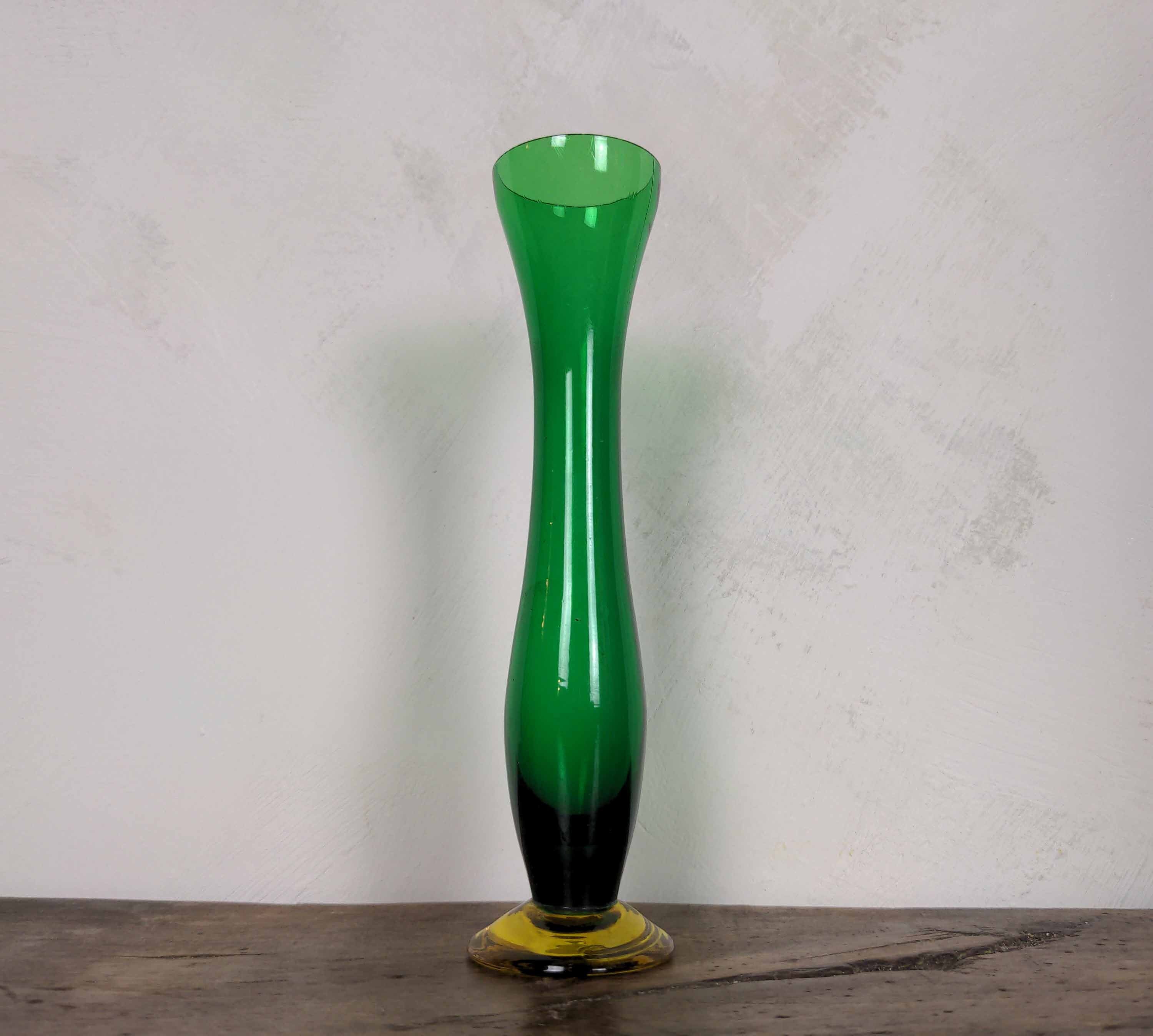 4 Vintage Decorative Glass Bud Vases Tall Red Vase Retro Etsy