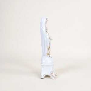 Antique des années 1800 Français Vierge Marie Paris Porcelaine Figurine, Statue de Vierge en céramique religieuse, Chapelle Notre-Dame, Décor chrétien antique image 8