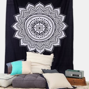 MUBT-1001 Marubhumi Hippie Mandala Bohemian Psychedelic Cotton Tapestry MUBT-1001 Marubhumi Hippie Mandala Bohemian Psychedelic Cotton Tapestry