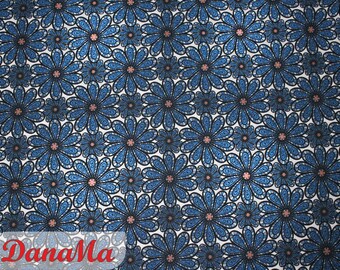 Sweat fabric blue flowers, asters, cornflowers, fabrics for children women, danama-stoffe