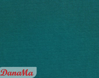 Jersey plain petrol green - Jersey fabric sold by the meter, plain petrol