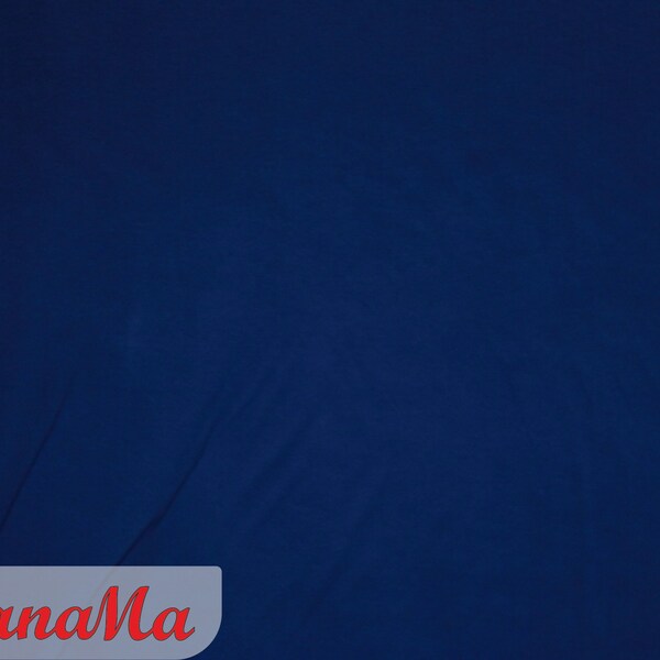 Jersey uni dunkelblau / marine blau Stoffe Meterware einfarbig nachtblau