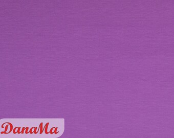 Jersey plain purple / violet - jersey fabric sold by the meter plain cotton jersey