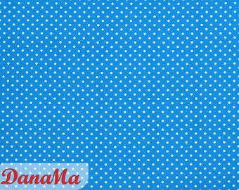 Reststück 60cm Jersey Punkte türkis - Polka Dots Stoffe für Kinder Babies, Geschenke nähen