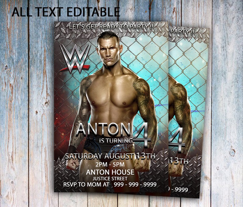Wwe Birthday Cards Printable