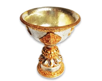 Best Quality, Silver & Gold Plated Copper Butter Lamp | 4 Inch |