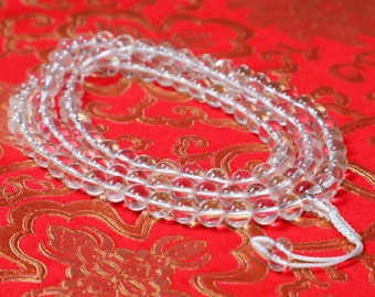Best Quality Mala, Mountain Crystal Mala, Spathic Mala, Soul Cleanser Mala, Clear Quartz Mala, Tibetan Buddhist Mala, 108 Beads, Meditation