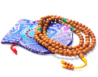 Best Quality, Bodhi Seed Mala, Designed Mala, 108 + 3 Spacer Beads, Tibetan Mala, Buddhist Mala , Bodhgaya Bodhi Seed Mala , Adjustable Knot