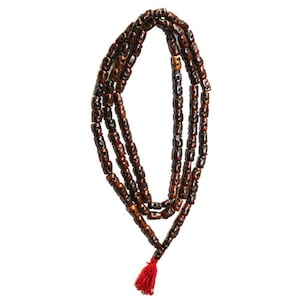 8MM Skull Carved Brown Yak Bone Mala, 108 Beads, Handmade Yak Bone Skull Mala, Skull Carved Yak Bone Beads Mala, Authentic Yak Bone Skull