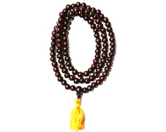 Best Quality Mala, Rose Wood Mala, 6mm, 7mm, 8mm, 9mm,  Authentic Rosewood Mala, Buddhist Rosewood Prayer Beads, Rosewood Spiritual  Bead