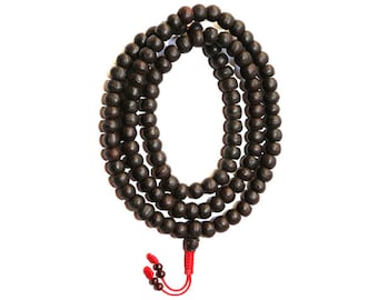 Best Quality , Bodhi Seed Mala Dark & Brown Color , Nepali Mala, Buddhist Mala, Phoenix Eye Bodhi Mala , 108 Beads , 12MM , Adjustable  Knot